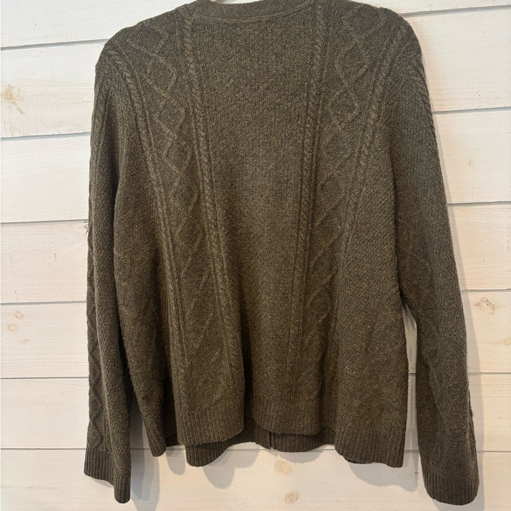 J. Jill Green Cardigan Sweater V-Neck Knit - Picture 9 of 15